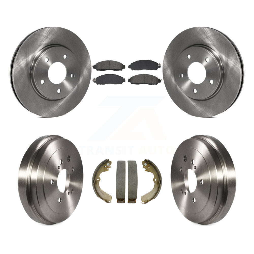 Rotors de frein à disque avant et arrière, plaquettes semi-métalliques et Kit de tambour pour Nissan NV200
