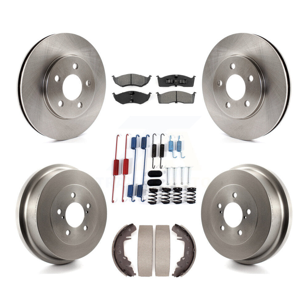 Kit de plaquettes et de tambour semi-métalliques, Rotor de frein avant et arrière, pour Chrysler Grand Voyage