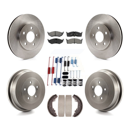 Kit de plaquettes et de tambour semi-métalliques, Rotor de frein avant et arrière, pour Chrysler Grand Voyage
