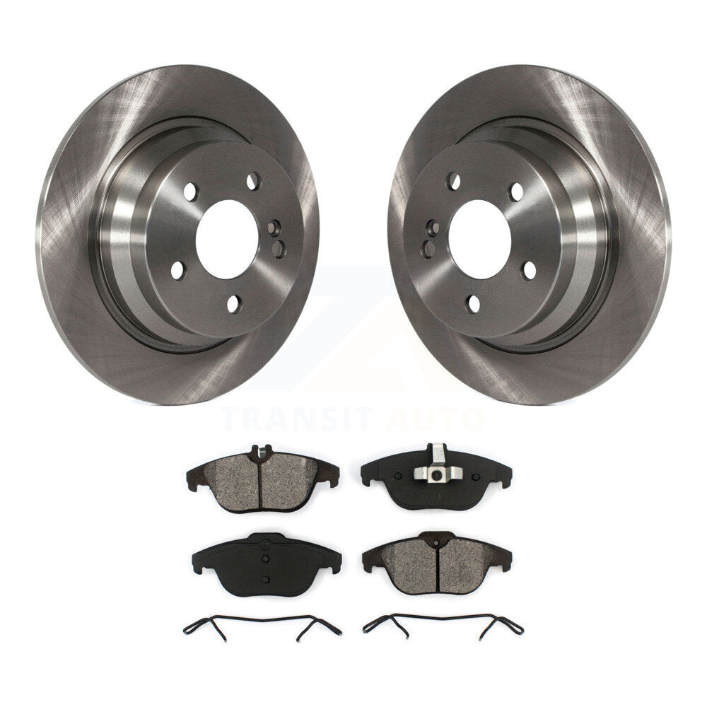 Kit de rotor de frein arrière et de plaquettes semi-métalliques pour Mercedes-Benz E350 avec solide