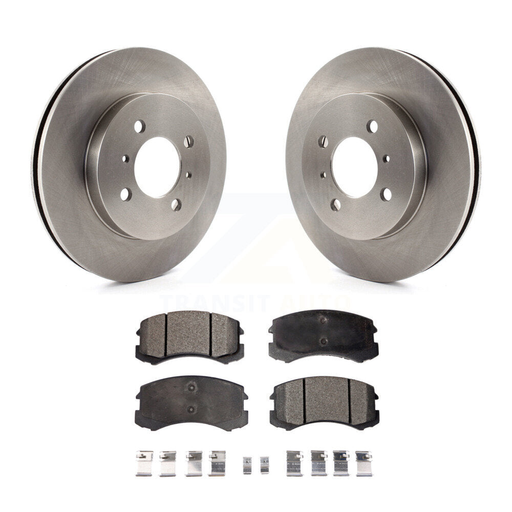 Kit de rotors de frein à disque avant et plaquettes en céramique pour Mitsubishi Lancer K8T-100351