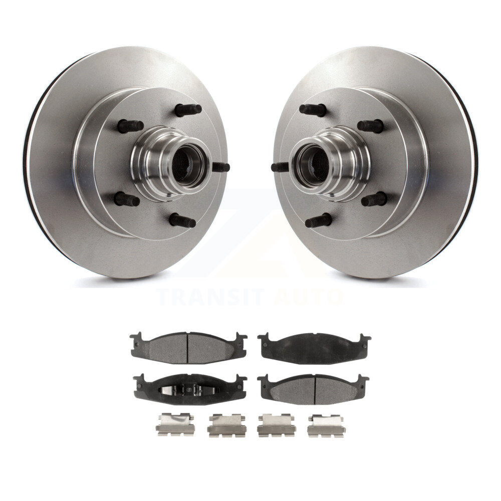 Kit de moyeu de rotors de frein à disque avant et de plaquettes en céramique pour Ford F-150 E-150 Econoline