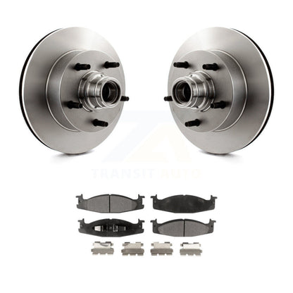 Kit de moyeu de Rotor de frein à disque avant et de plaquettes en céramique, pour Ford E-150 Econoline Club Wago