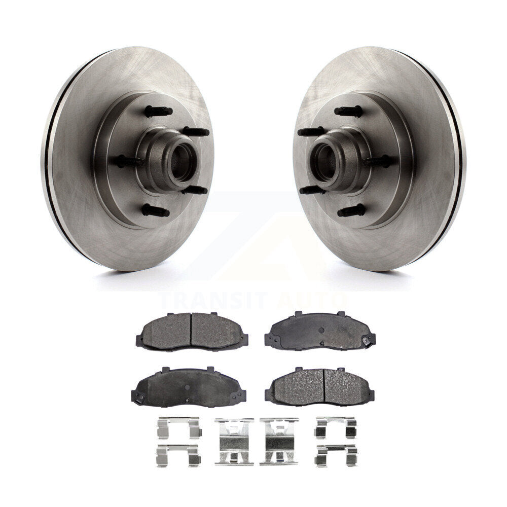 Ensemble de moyeu de rotors de frein à disque avant et kit de plaquettes en céramique pour Ford F-150