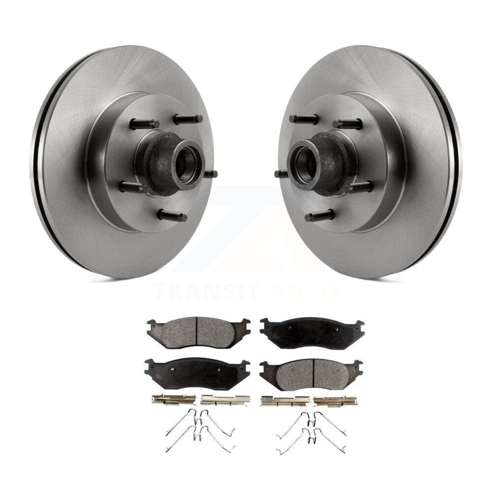 Kit de moyeu de Rotor de frein à disque avant et de plaquettes en céramique, pour Ford E-150 Club Wagon Econolin