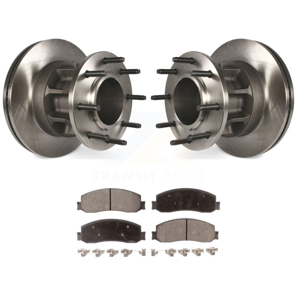 Kit de moyeu de rotors de frein à disque avant et de plaquettes en céramique pour Ford F-350 Super Duty RW 2011