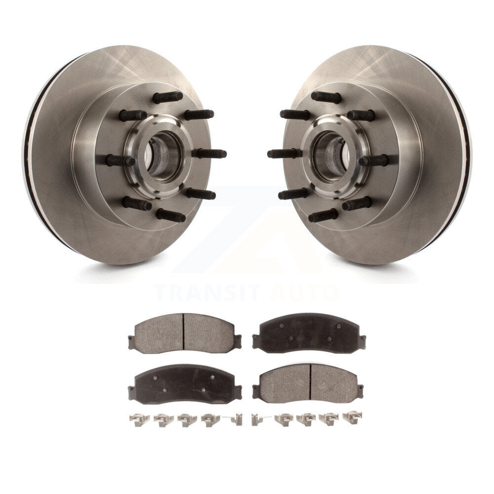Kit de moyeu de Rotor de frein à disque avant et de plaquettes en céramique, pour Ford F-250 Super Duty F-350 RW