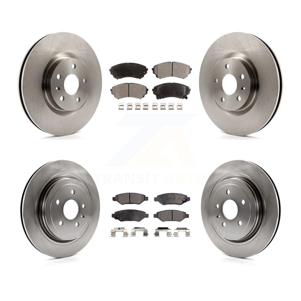 Kit de rotor de frein avant et arrière et plaquettes en céramique pour Cadillac CTS avec frein robuste