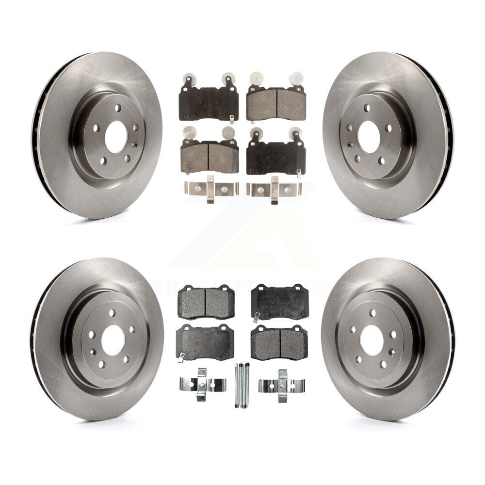 Rotors de frein à disque avant et arrière et Kit de plaquettes en céramique pour Chevrolet Camaro S 2010 – 2015