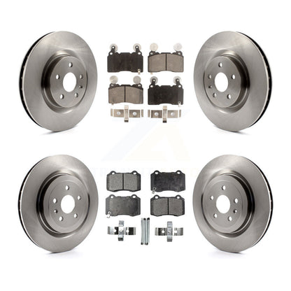 Rotors de frein à disque avant et arrière et Kit de plaquettes en céramique pour Chevrolet Camaro S 2010 – 2015