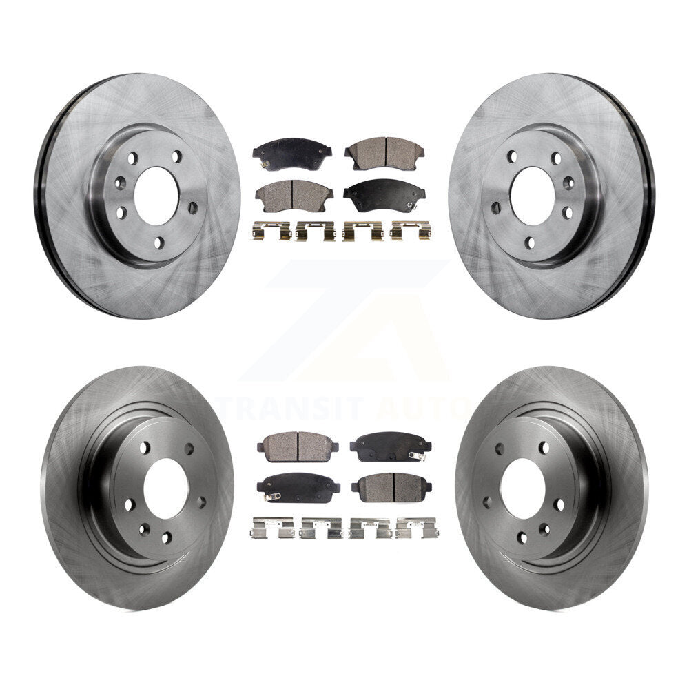 Kit de rotors de frein à disque avant et arrière et plaquettes en céramique pour Buick Verano 2012-2013