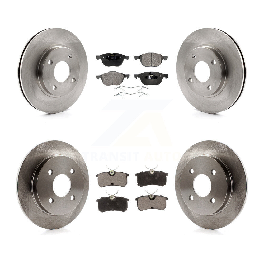 Rotors de frein à disque avant et arrière et Kit de plaquettes en céramique pour Ford Focus 2004 à partir de 04 05