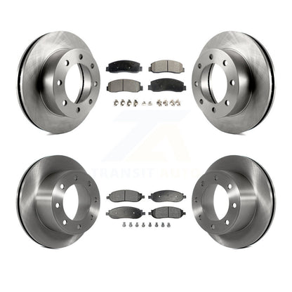 Rotors de frein à disque avant et arrière et Kit de plaquettes en céramique pour Ford F-350 Super Duty F-25