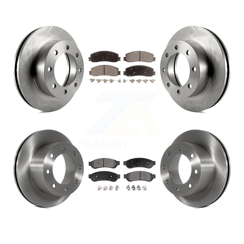 Kit de plaquettes de frein à disque avant et arrière, Rotors en céramique, pour Ford F-250 Super Duty F-350 4W