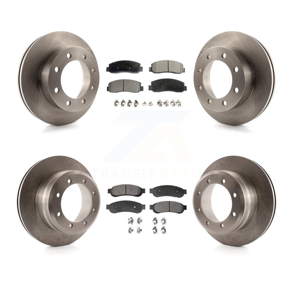 Kit de rotor de frein avant et arrière et plaquettes en céramique pour Ford F-350 Super Duty 4W 2005-2007