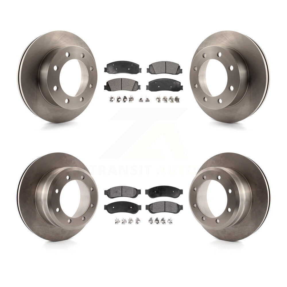 Rotor de frein à disque avant et arrière et Kit de plaquettes en céramique pour Ford F-350 Super Duty 4W 2012