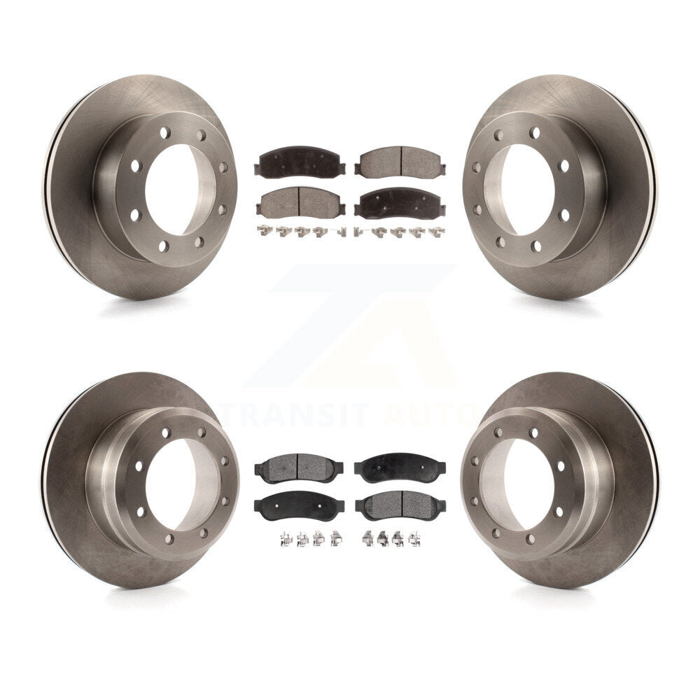 Rotor de frein à disque avant et arrière et Kit de plaquettes en céramique pour Ford F-350 Super Duty 4W 2011