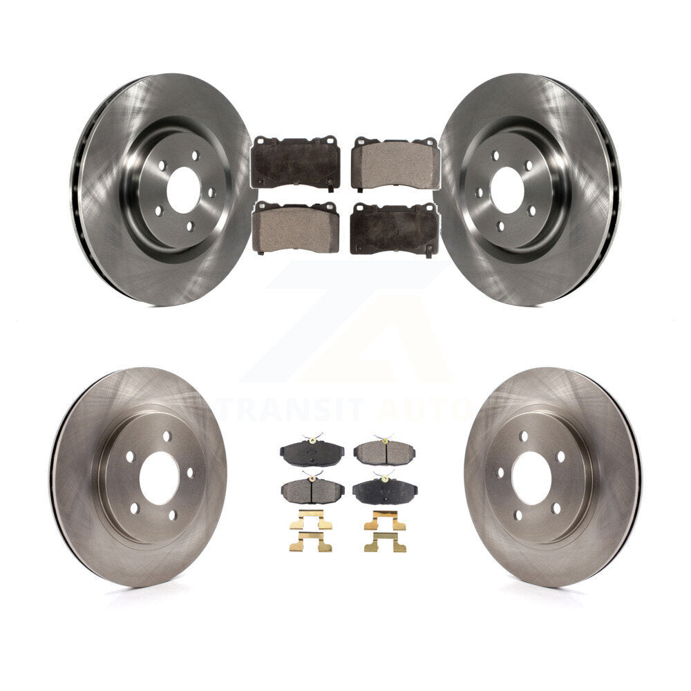 Kit de rotors de frein à disque avant et arrière et plaquettes en céramique pour Ford Mustang K8T-100947