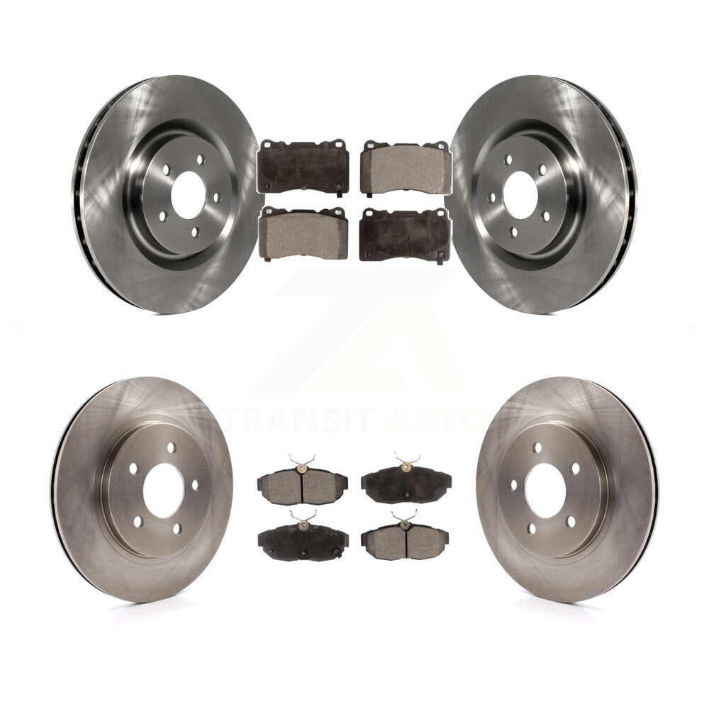 Kit de rotors de frein à disque avant et arrière et plaquettes en céramique pour Ford Mustang K8T-100948