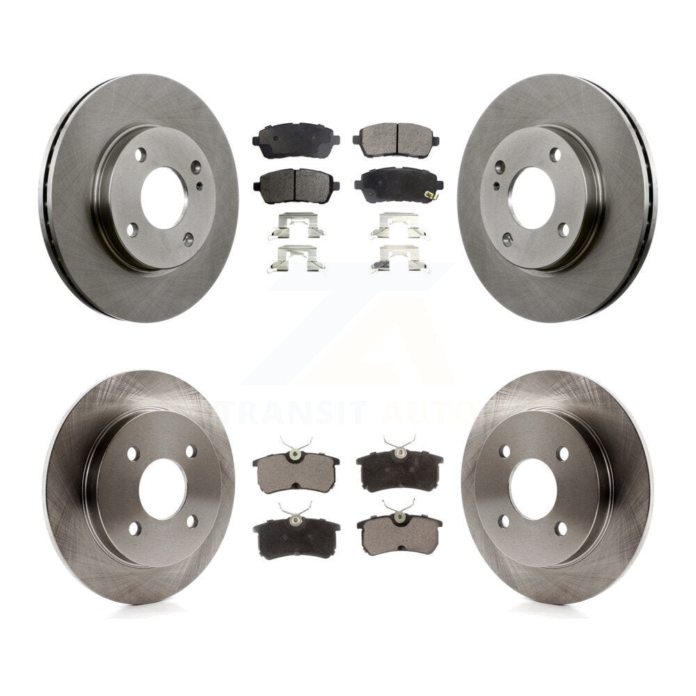 Kit de rotors de frein à disque avant et arrière et plaquettes en céramique pour Ford Fiesta K8T-100969