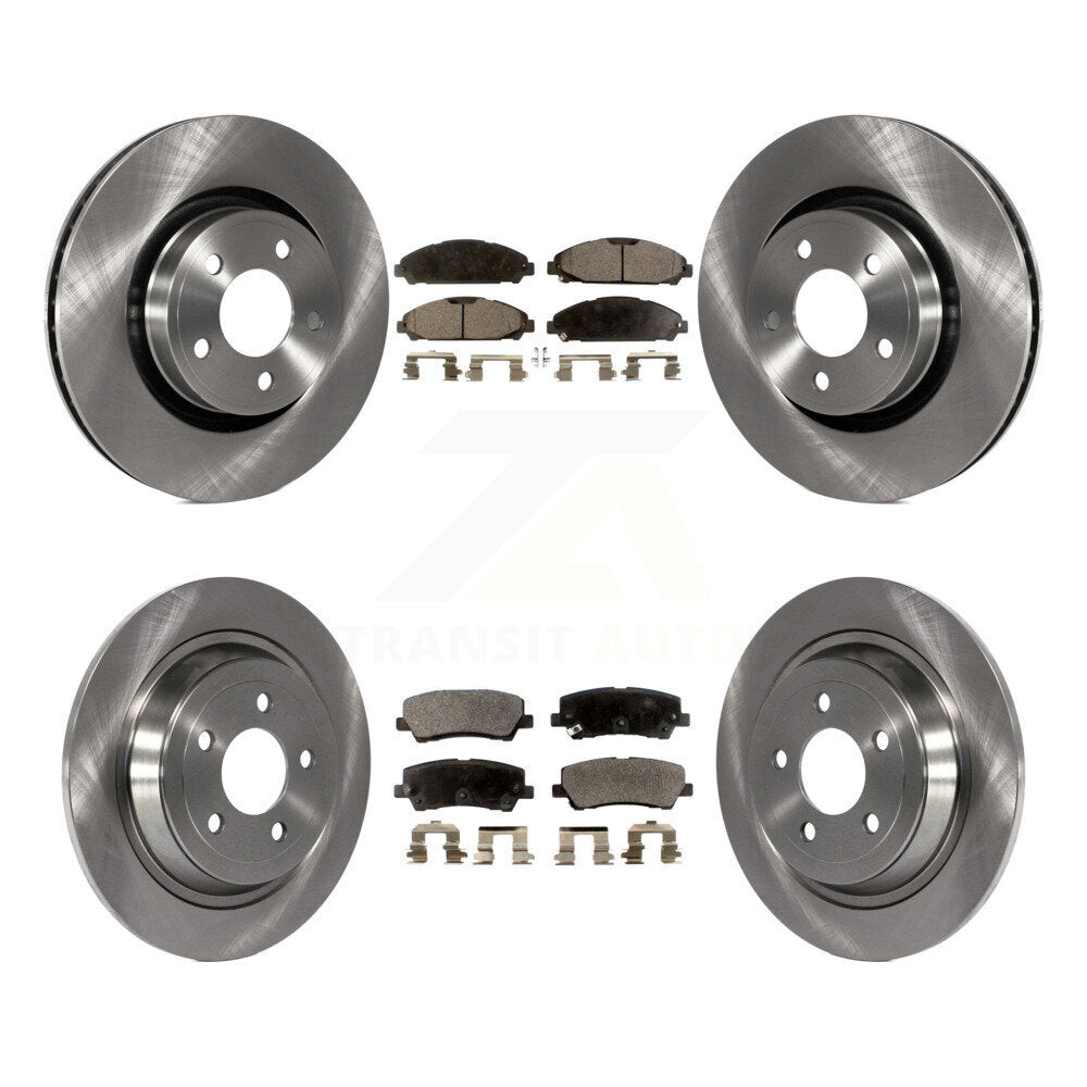 Kit de rotors de frein à disque avant et arrière et plaquettes en céramique pour Ford Mustang V6 avec 3,7 l