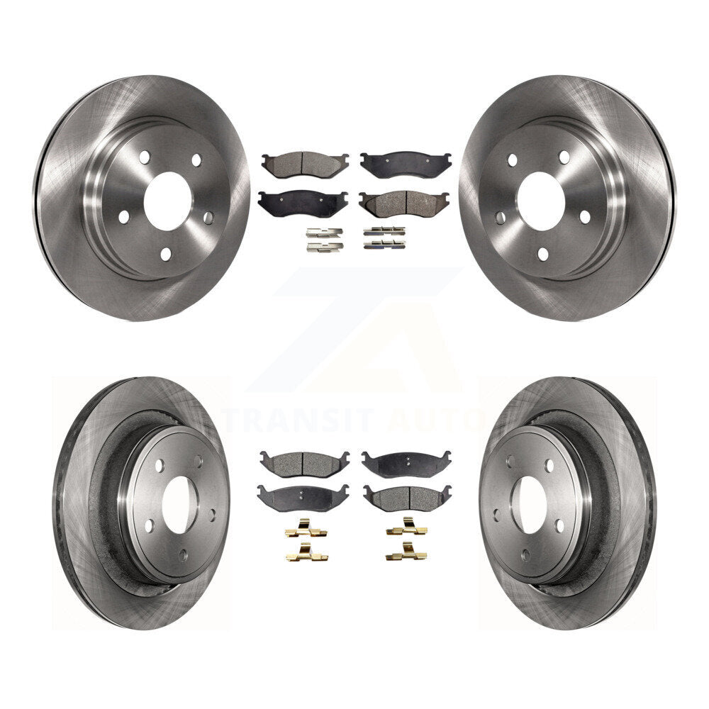 Kit de rotors de frein à disque avant et arrière et plaquettes en céramique pour Dodge Ram 1500 Durango