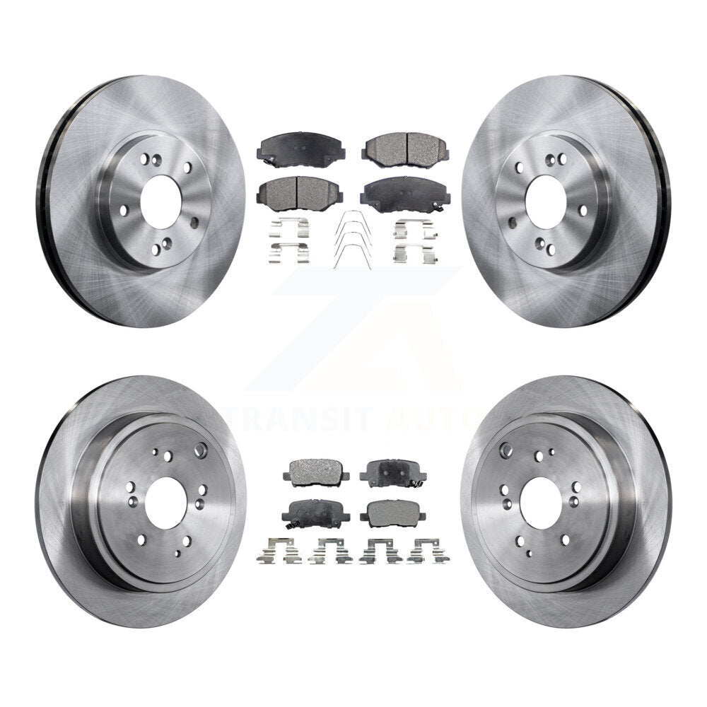 Kit de rotors de frein à disque avant et arrière et plaquettes en céramique pour Honda Pilot 2003-2008