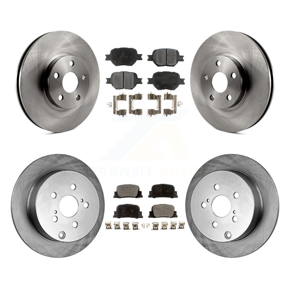 Kit de rotors de frein à disque avant et arrière et plaquettes en céramique pour Scion tC 2005-2010