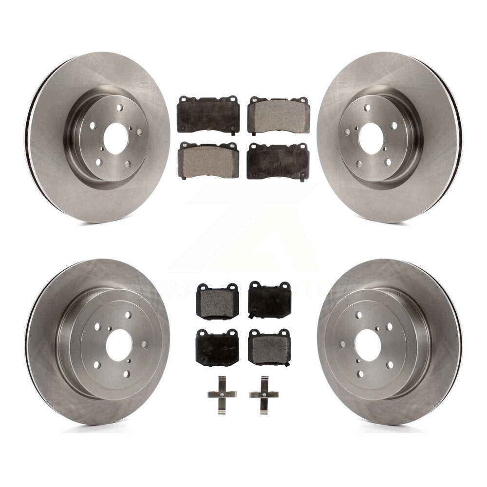 Kit de rotors de frein à disque avant et arrière et plaquettes en céramique pour Subaru Impreza K8T-101304