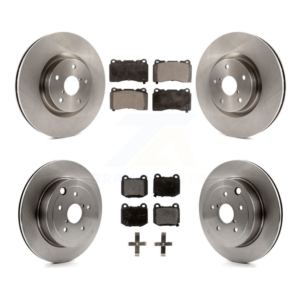 Kit de rotors de frein à disque avant et arrière et plaquettes en céramique pour Subaru Impreza WRX STI