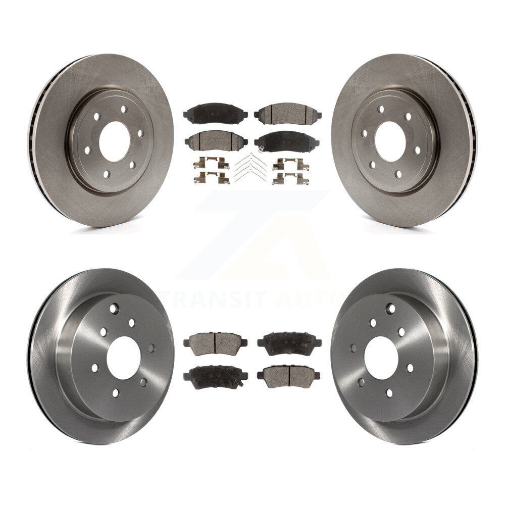 Kit de rotors de frein à disque avant et arrière et plaquettes en céramique pour Nissan Xterra 2006-2007