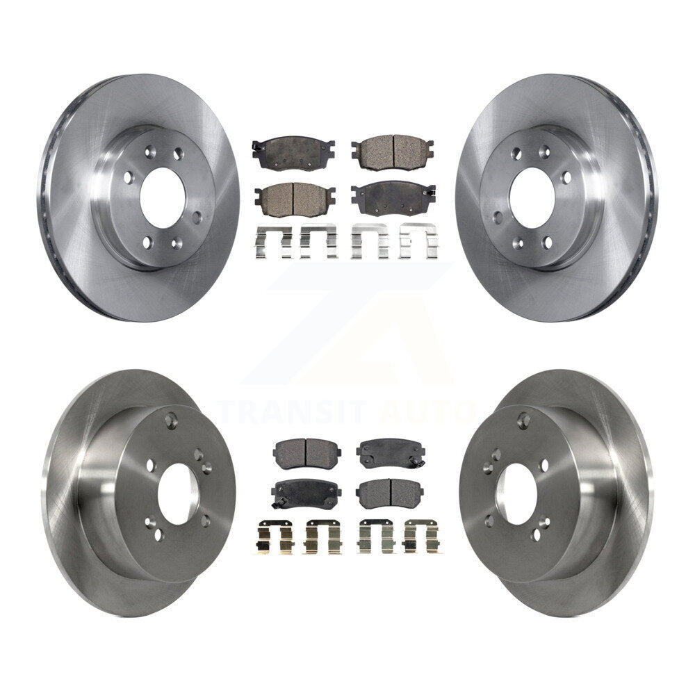 Rotors de frein à disque avant et arrière et Kit de plaquettes en céramique pour Hyundai Accent Kia Rio5 Ri