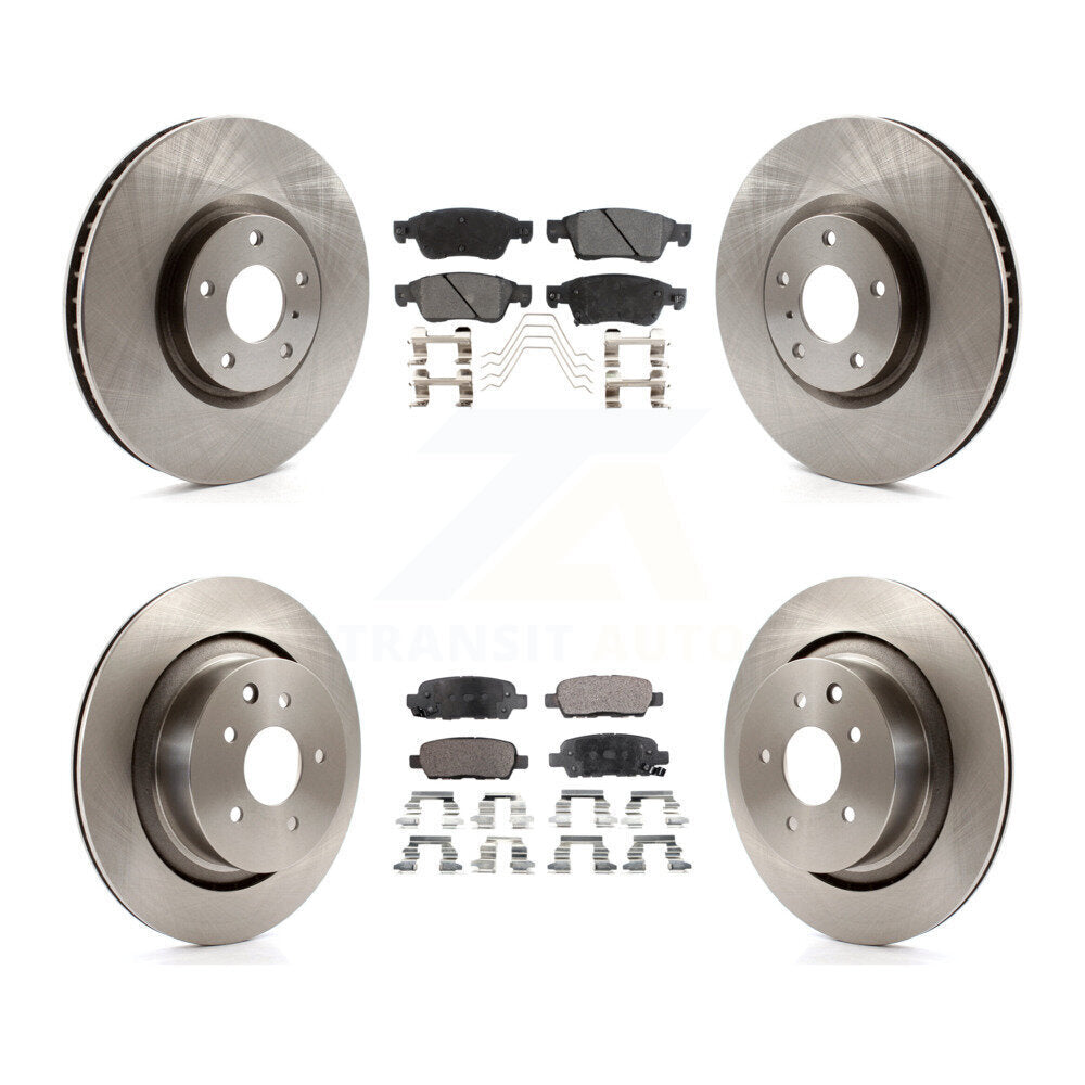 Kit de rotors de frein à disque avant et arrière et plaquettes en céramique pour INFINITI G35 Q60