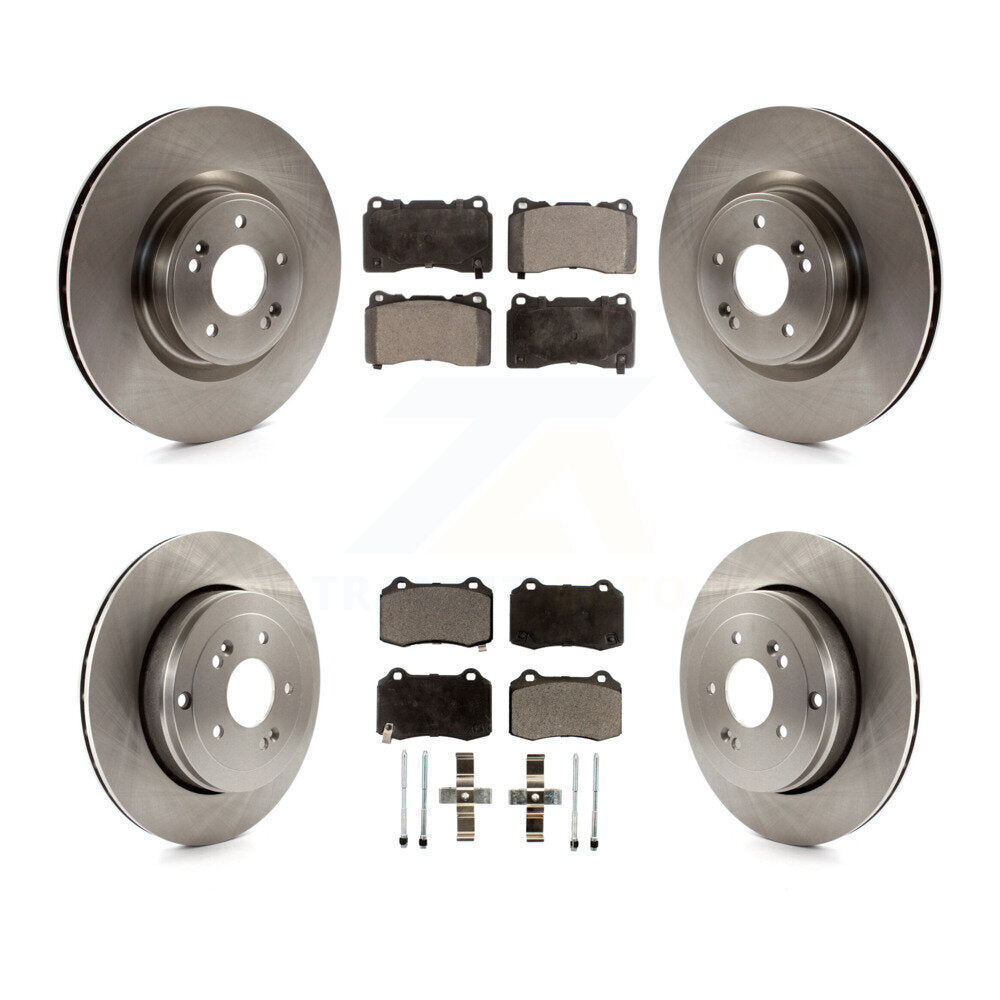 Kit de rotors de frein à disque avant et arrière et plaquettes en céramique pour Hyundai Genesis Coupé
