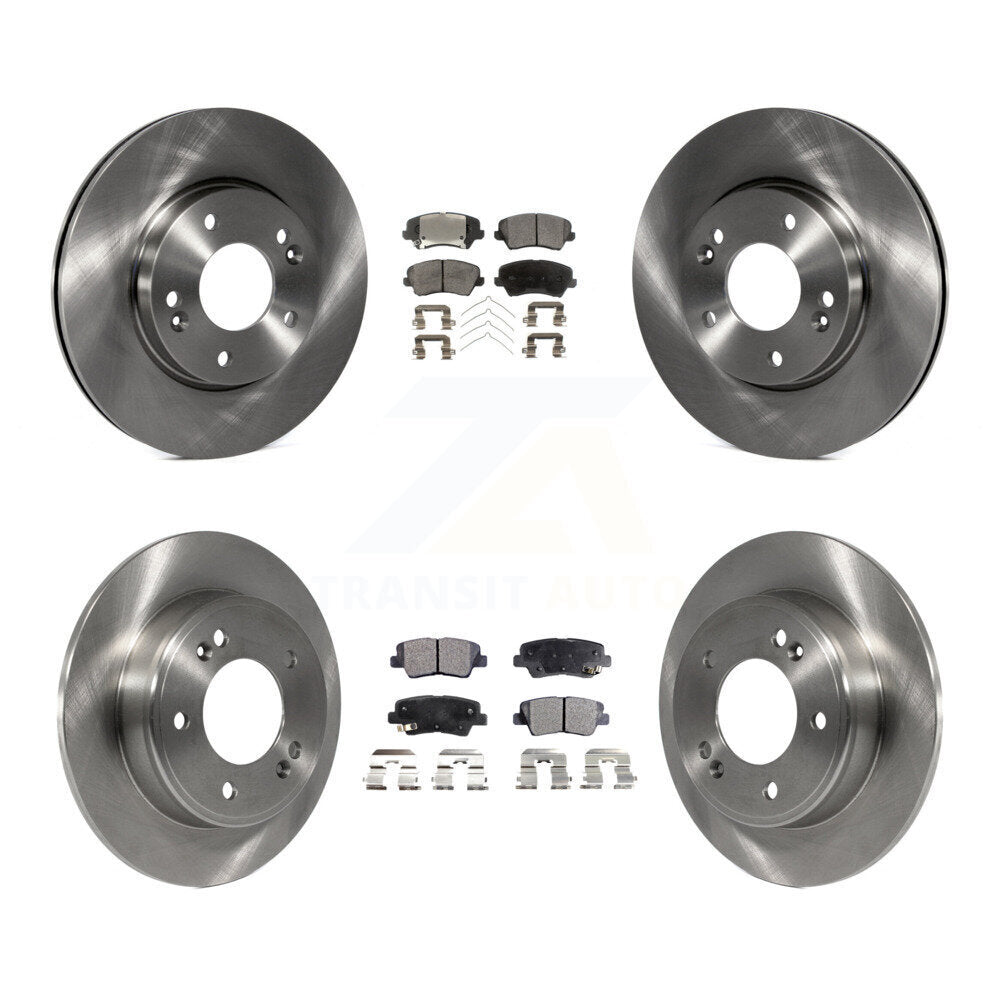 Kit de rotor de frein avant et arrière et plaquettes en céramique, pour Kia Forte Hyundai Elantra GT Forte