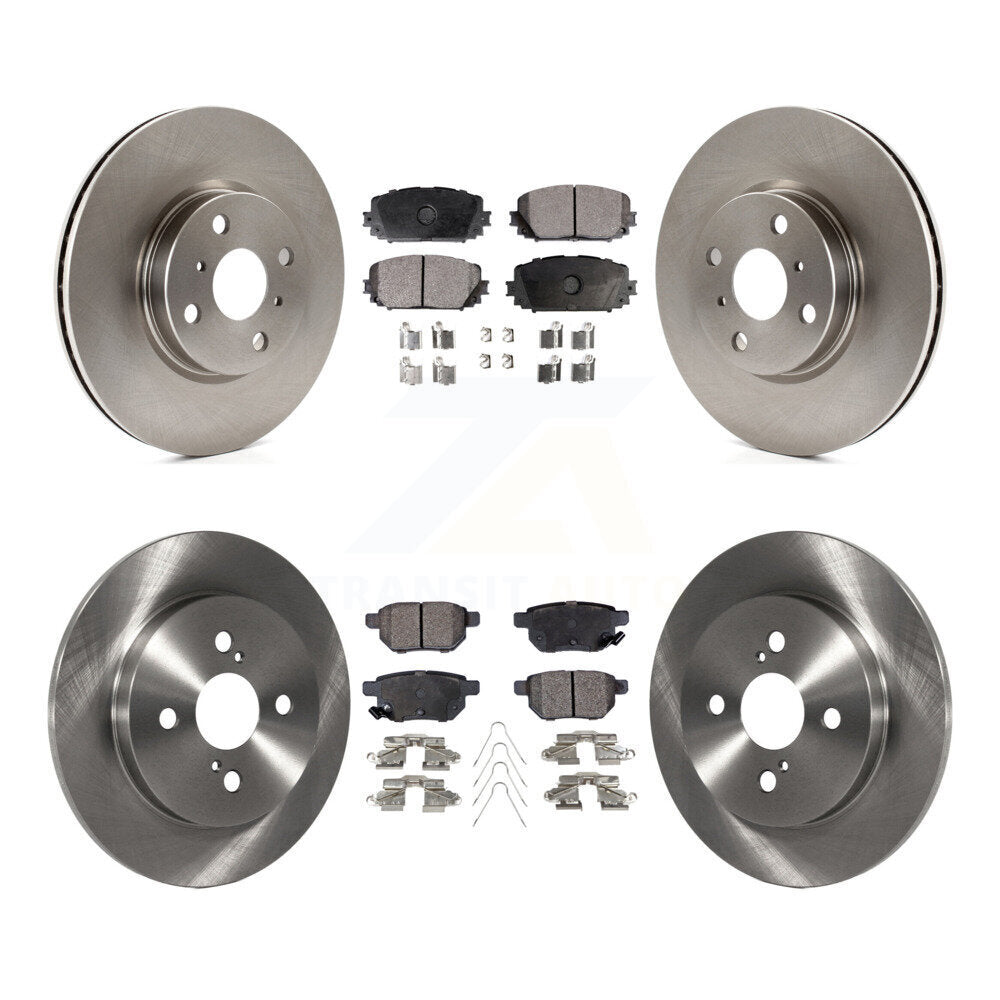 Kit de rotors de frein à disque avant et arrière et plaquettes en céramique pour Toyota Yaris K8T-101561