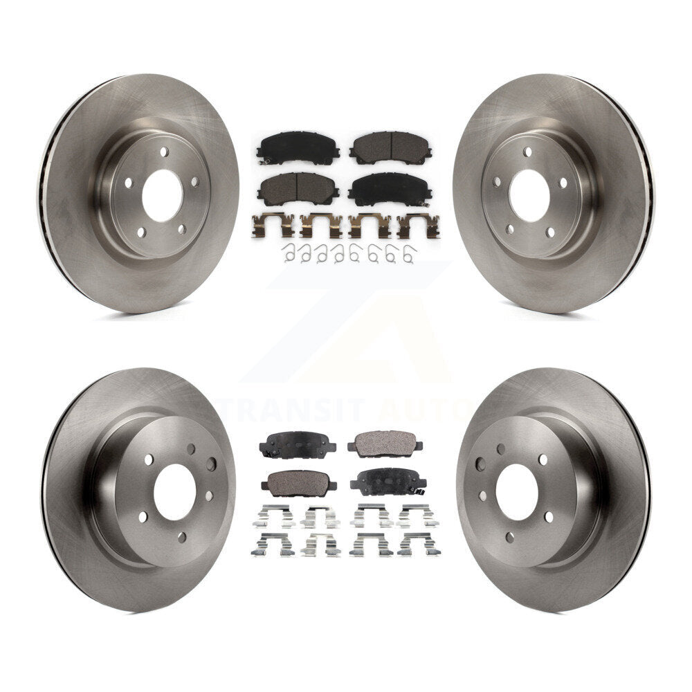 Kit de rotors de frein à disque avant et arrière et plaquettes en céramique pour INFINITI QX50 2016-2017