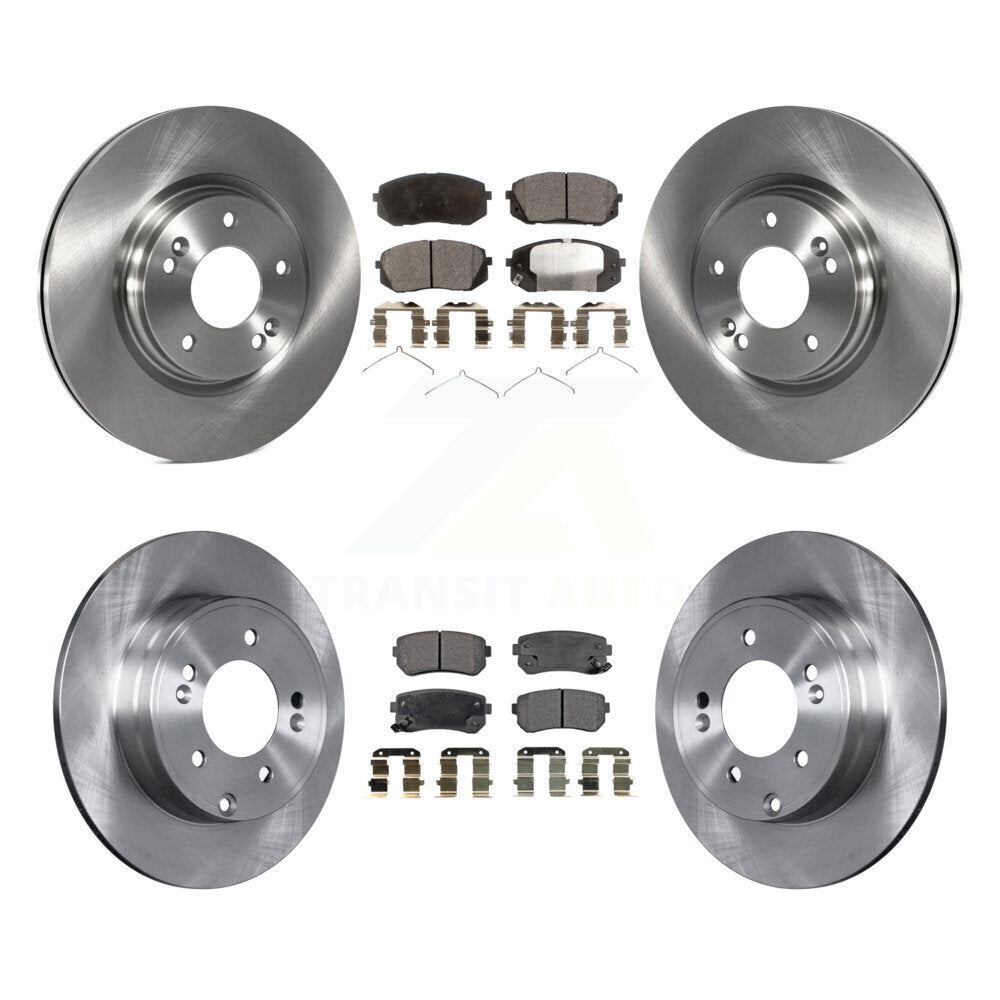 Kit de rotor de frein avant et arrière et plaquettes en céramique pour moteur Hyundai Sonata GAS 2015-2016