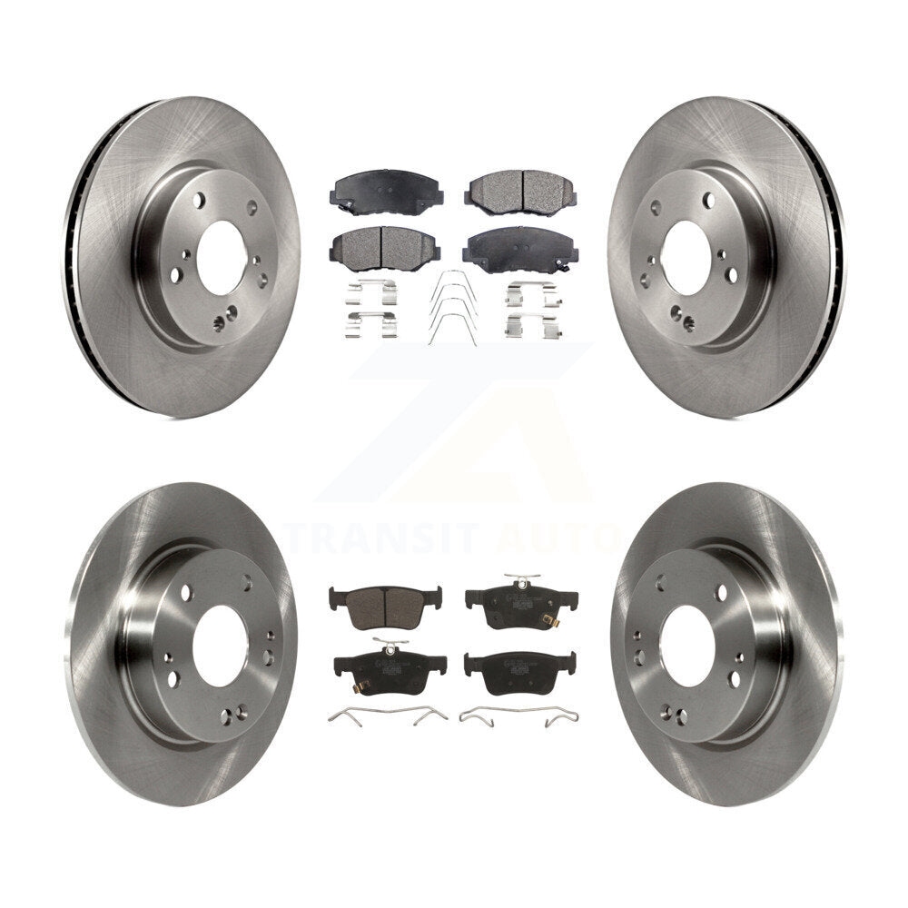 Kit de rotors de frein à disque avant et arrière et plaquettes en céramique pour Honda Civic K8T-101608