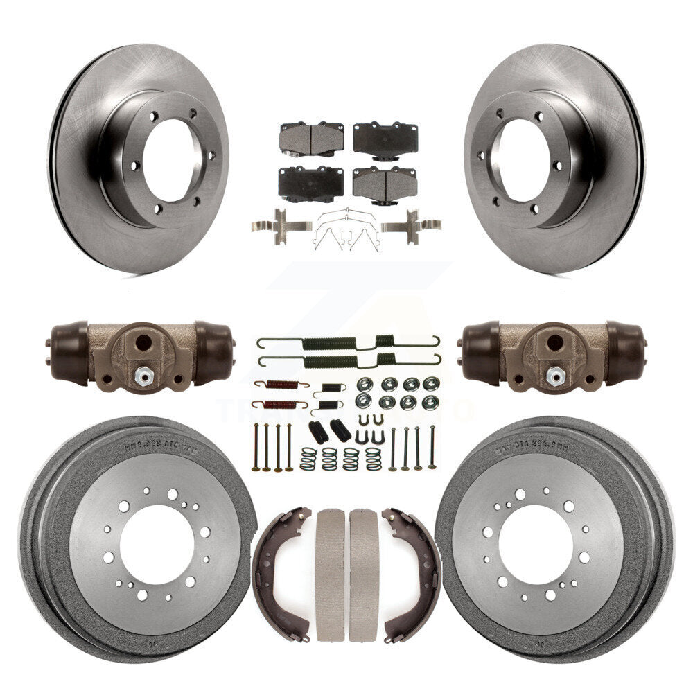 Kit de tambour à plaquettes en céramique, Rotor de frein à disque avant et arrière (9 pièces) pour Toyota Pickup 4Runne