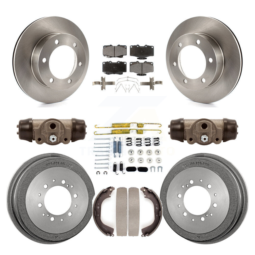 Rotors de frein à disque avant et arrière, plaquettes en céramique et Kit de tambour (9 pièces) pour Toyota Tacoma