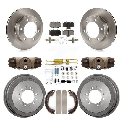 Rotors de frein à disque avant et arrière, plaquettes en céramique et Kit de tambour (9 pièces) pour Toyota Tacoma