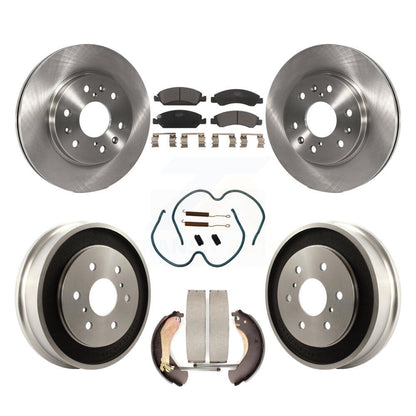 Rotors de frein avant et arrière, Kit de tampons et de tambour en céramique (7 pièces) pour Chevrolet GMC Silverad