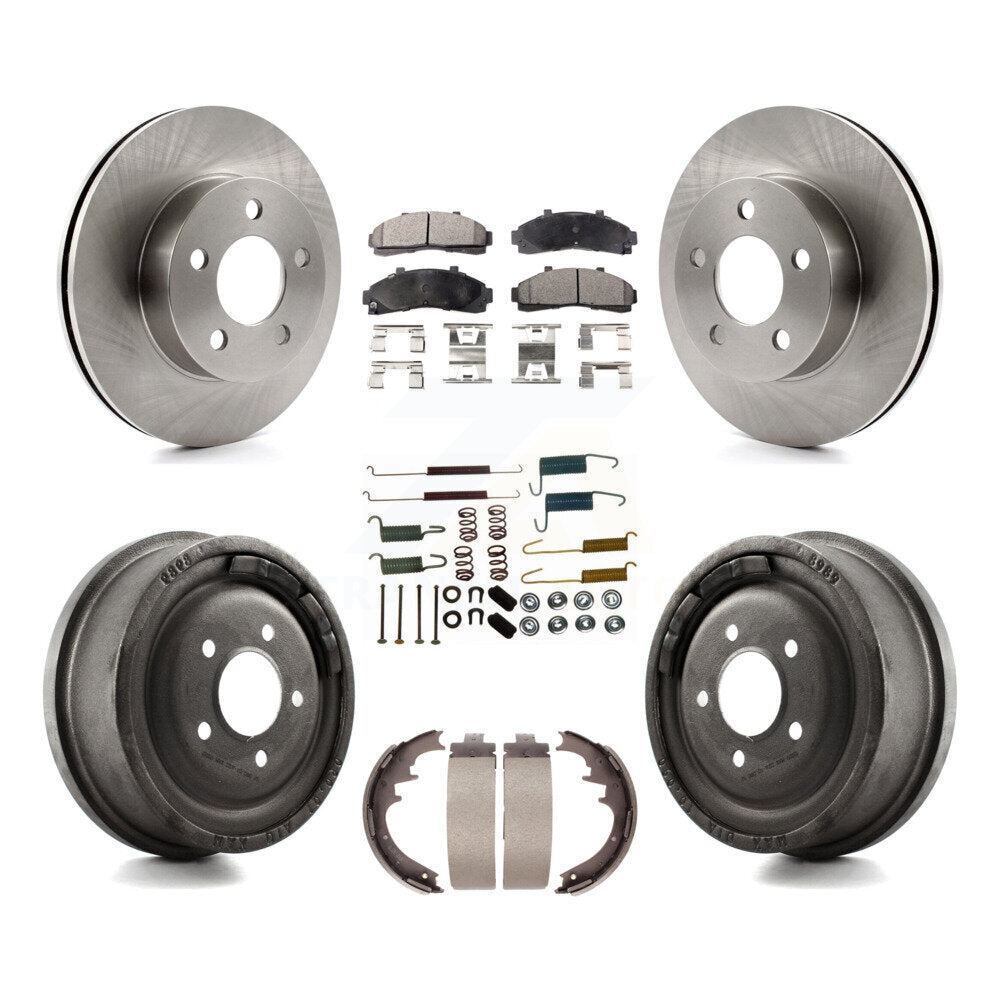 Rotors de frein avant et arrière, Kit de tampons et de tambour en céramique (7 pièces) pour Ford Ranger Mazda B400