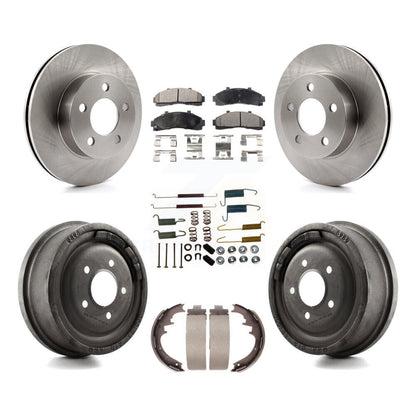 Rotors de frein avant et arrière, Kit de tampons et de tambour en céramique (7 pièces) pour Ford Ranger Mazda B400