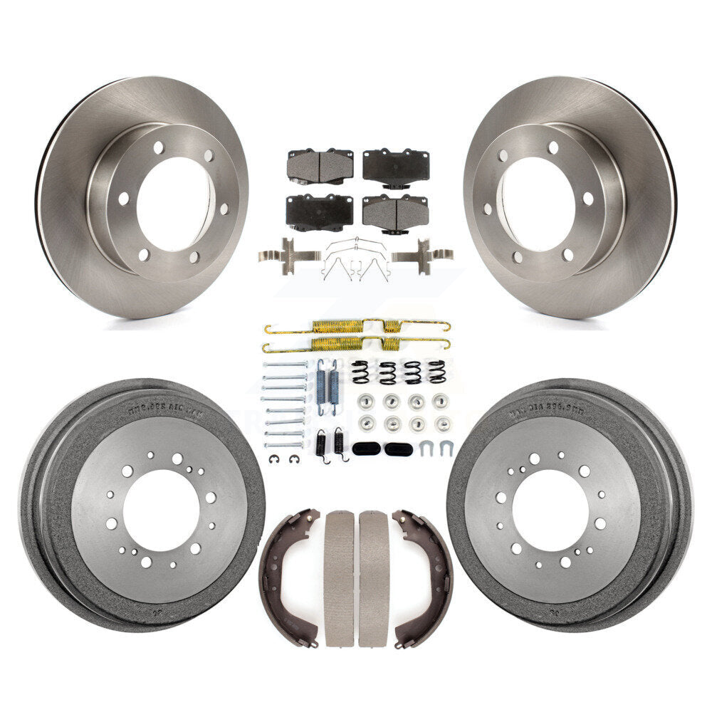 Rotors de frein à disque avant et arrière, plaquettes en céramique et Kit de tambour (7 pièces) pour Toyota Tacoma