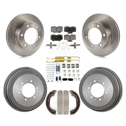 Rotors de frein à disque avant et arrière, plaquettes en céramique et Kit de tambour (7 pièces) pour Toyota Tacoma