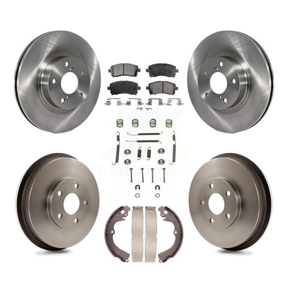 Rotors de frein à disque avant et arrière, plaquettes en céramique et Kit de tambour (7 pièces) pour Subaru Foreste
