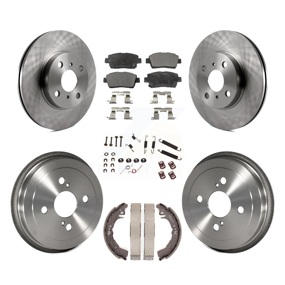 Kit de tambour à plaquettes en céramique, Rotor de frein à disque avant et arrière (7 pièces) pour Toyota Ech 2001 – 2005