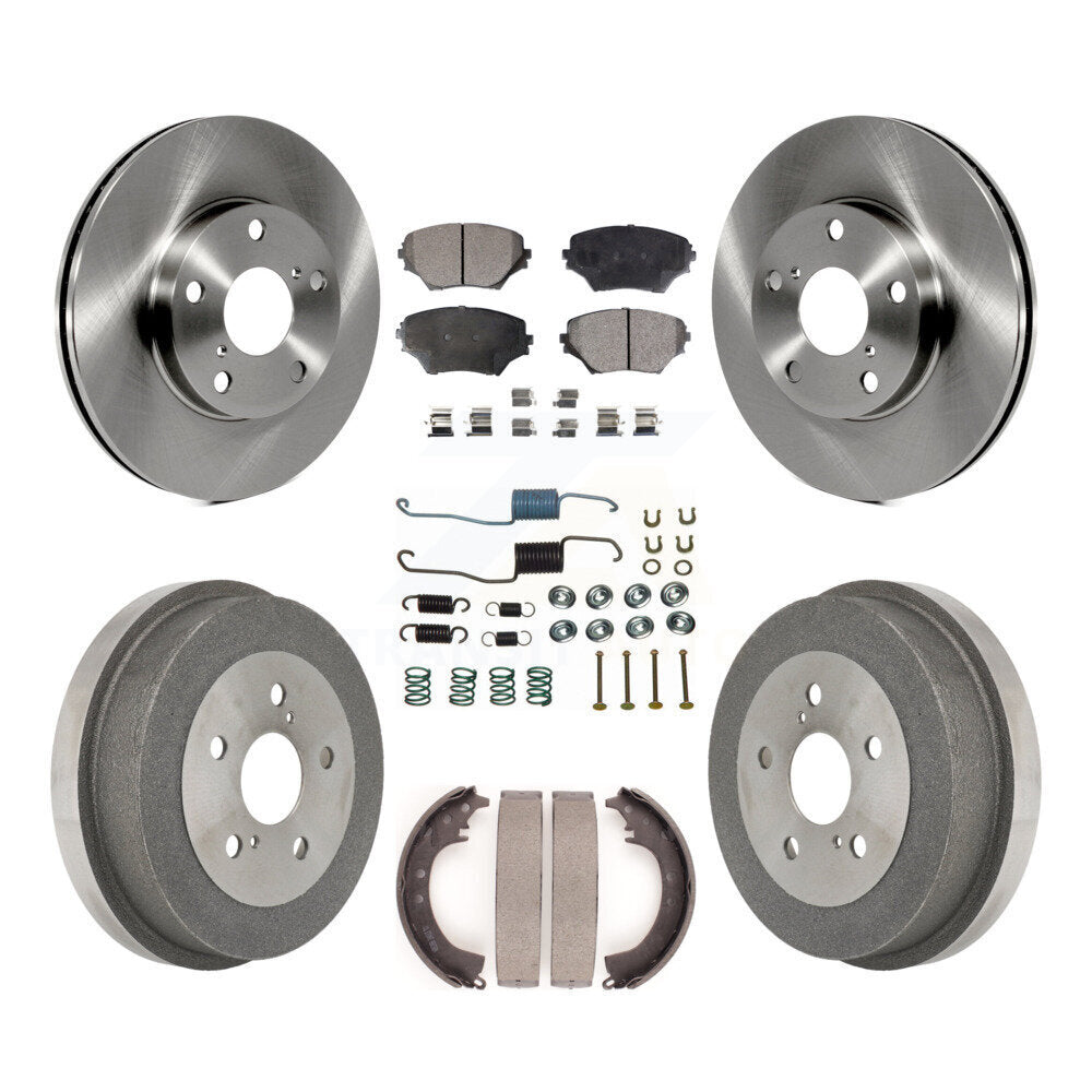 Kit de plaquettes et de tambour en céramique, Rotor de frein avant et arrière (7 pièces) pour moteur à gaz Toyota RAV4